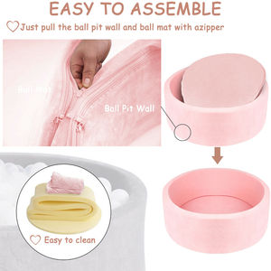 Fosse <span class=keywords><strong>à</strong></span> <span class=keywords><strong>balles</strong></span> en mousse pour bébé, rose, bleu, <span class=keywords><strong>beige</strong></span>, gris, éponge en mousse durable, non toxique, pour enfants, jeu doux - Product Image 6