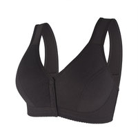 Soutiens-gorge femme Sexy chaud avec décoration en dentelle grande tasse sport corps bouton avant confortable sans fil pour les femmes de grande taille