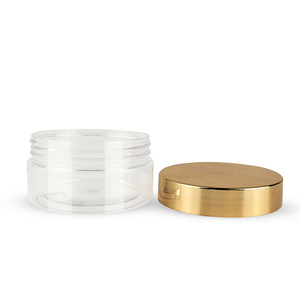 Tarro <span class=keywords><strong>de</strong></span> Crema <span class=keywords><strong>de</strong></span> Plástico PET sin BPA <span class=keywords><strong>de</strong></span> 4oz, 8oz, 16oz, Envase para Crema Blanqueadora Cosmética, Tarro Cosmético con Tapa Dorada UV - Product Image 3