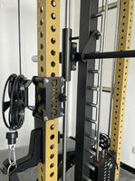 Cage de musculation Smith professionnelle avec barre de guidage solide de 19 mm et poulie en aluminium de 90 mm, appareil de musculation complet pour le corps, emballage en caisse en bois robuste