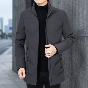 New Men's Winter Hooded Long Fleece Padded Windproof Parka with Thick Warmth GR - Product Image 3