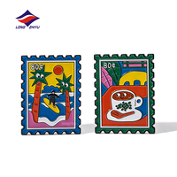 Magnet Kulkas Custom Enamel Lunak 2D 3D Longzhiyu 20 Tahun, Logo Kartun Personalisasi, Magnet Kulkas Berkualitas Tinggi dari Paduan Seng