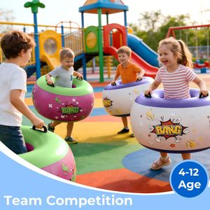 Pelota Inflable con Asa para Niños, Juego al Aire Libre, Material de PVC, de 5 a 7 Años, Diseño Circular Unisex - Product Image 5