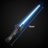 Nuevo Juguete de Espada Láser Retráctil de Silicona 2 en 1 con Luces LED Dobles y Sonido FX para Duelos