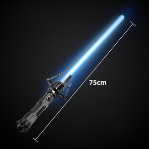 ดาบไลท์เซเบอร์ของเล่นแบบใหม่ โปรโมชั่นพิเศษ ดาบพับเก็บได้ 2-in-1 ไฟ LED คู่ พร้อมเสียง FX สำหรับการต่อสู้ - Product Image 5