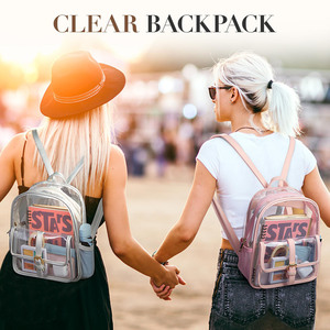 Sac à dos transparent personnalisé avec logo, sac à dos imperméable en PVC, sac à dos multi-compartiments transparent pour l'extérieur - Product Image 5