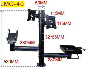 Support de borne de point de vente (PDV) flexible et pivotant, <span class=keywords><strong>prix</strong></span> d'usine, pour terminal de caisse enregistreuse de bureau, ensemble complet en métal pour le commerce de détail - Product Image 6