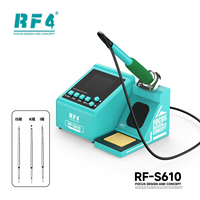 Station de soudage intelligente RF4 S610 avec écran LCD, courbe de température, contrôle des fils, 3 pointes de fer à souder pour téléphones portables, PCB, BGA