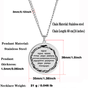 HLSS668 Anthologie magique du dragon du <span class=keywords><strong>Greco</strong></span> égyptien PGM Gravure au laser Talisman Amulette Collier pendentif en acier inoxydable - Product Image 2