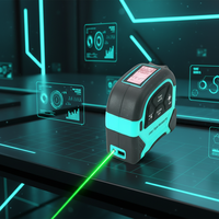Mètre à ruban laser intelligent multifonctionnel professionnel, mètre à ruban numérique laser, télémètre jaune 5M, règle 40M 60M
