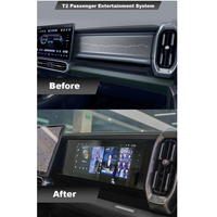 Écran de divertissement pour copilote Jetour T2, écran tactile LCD 12,5 pouces, Android 10.0, CarPlay, 1920x720, 2 Go + 32 Go, Wi-Fi intégré