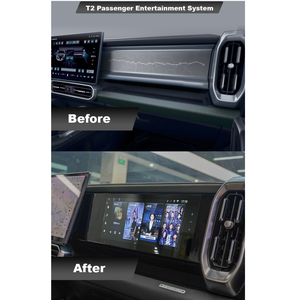 شاشة ترفيه للراكب الأمامي جيتور T2 12.5 بوصة <span class=keywords><strong>LCD</strong></span> تعمل باللمس أندرويد 10.0 كاربلاي 1920x720 ذاكرة 2 جيجابايت + 32 جيجابايت مع واي فاي مدمج - Product Image 5