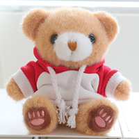 Porte-clés ours en peluche personnalisé avec logo, mignon, vêtu, pendentif de sac doux, cadeau promotionnel
