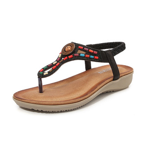 Women's Genuine Leather <b>Open</b> Toe Sandals-Spring/Summer Fashion Trend with Strappy Design and Durable Build - Product Image 2