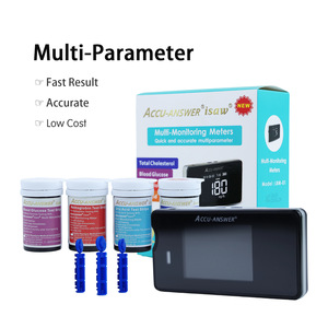 Kit d'analyse multifonctionnel 4-en-1 de la glycémie, du cholestérol, de l'acide urique et de l'hémoglobine avec bandelettes de test et lancettes (version mg/dl) - Product Image 4