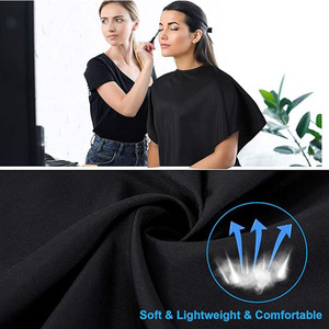 Vendita calda logo personalizzato salone di bellezza impermeabile accessori per parrucchieri Shampoo mantelle nere Make up salone mantelle per le donne - Product Image 4