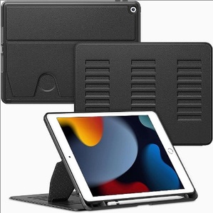 Funda protectora <span class=keywords><strong>para</strong></span> <span class=keywords><strong>iPad</strong></span> 9th/8th/7th Gen 10,2 pulgadas Material de TPU y PU Soporte magnético de ángulo múltiple Soporte trasero a prueba de golpes Portalápices - Product Image 1