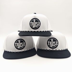 Tactical Outdoor 5 Panel Golf Cap Custom Silicone Logo Vintage Rope <b>Hat</b> Low MOQ OEM Contrast Color Cord Active Sportswear - Product Image 4