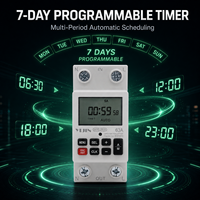 Temporizador Digital Inteligente Programable de Alta Calidad YIJIN, Interruptor de Tiempo por Microcomputadora Semanal KG316TG 63A 2P, Temporizador de Cuenta Regresiva de 7 Días con Batería DIN