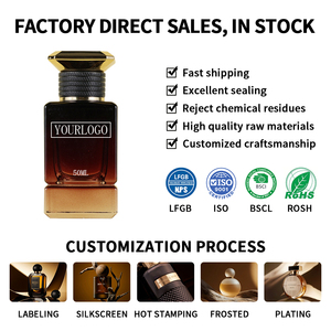 Botella de Perfume de Vidrio Cuadrada de Primera Calidad de 30 ml, 50 ml, 100 ml, Botella de Perfume Vacía con Pulverizador para Envasado de Cosméticos - Product Image 6