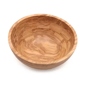 Olive Wood Products Wooden Kitchenware Bowl Custom Wholesale Environment Friendly Wood Olive Cooking Bowls Tableware