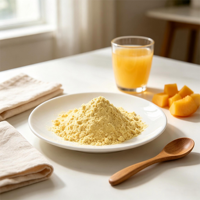 Gefreeze-droogde gele perzikpoeder, natuurlijke kleur & smaak voor babyvoeding, yoghurt, bakken & ijs