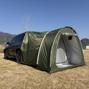Grande tente SUV 4 saisons pour 2 personnes, tente de lit de camion, verte, poteaux en aluminium, imperméable PU4000mm, tente de <span class=keywords><strong>camping</strong></span> arrière de voiture - Product Image 2