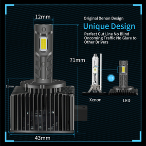 YHKOMS - Faro LED Canbus de 25000LM, <span class=keywords><strong>Bombilla</strong></span> <span class=keywords><strong>D1S</strong></span> Universal para Camiones y Automóviles, D5S D4S D3S D2S 90W 12V, Sistema de Iluminación Automotriz - Product Image 5