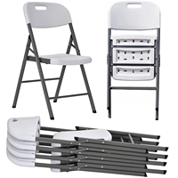 Chaises Pliantes Blanches en Plastique Légères et Portables pour Extérieur, Vente en Gros, Idéales pour Événements et Locations