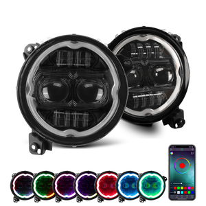 ไฟหน้า LED RGBW ประสิทธิภาพสูง N2 5200LM IP68 พร้อมไฟเดย์ไลท์สำหรับรถจี๊ปแรงเลอร์ <span class=keywords><strong>JL</strong></span> ปี 2019-2021 - Product Image 1