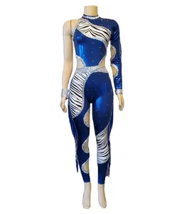 Custom Latin Dance Dress Pailletten Sublimatie Polyester Majorette Dansuniformen Steentjes Podiumdanskleding Panty Danskleding