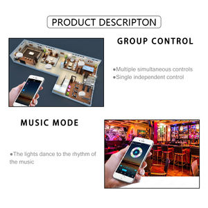 Controle de malha bt, controlador de malha led ufo rgb/rgbw DC12-24V 16a max 192w 4a/ch hao deng app, suporte para controle móvel, modo de música de temporização para grupo - Product Image 3