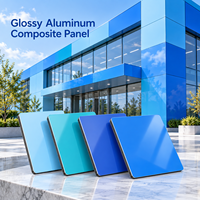 Panneau composite en aluminium brillant de 3 mm sur mesure, revêtement FEVE couleur cuivre pour façades architecturales
