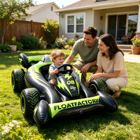 Grande Voiture de Course Gonflable Portable pour Enfants, Utilisable à l'Intérieur et sur l'Eau, Designs Personnalisés Disponibles et Échantillons Fournis