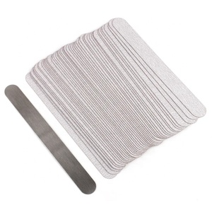 <span class=keywords><strong>Lime</strong></span> à ongles à base de métal à bord rond et longue bande remplie de papier de verre zèbre 100/150/180/240 grains <span class=keywords><strong>lime</strong></span> à ongles jetable à peler et à coller - Product Image 1