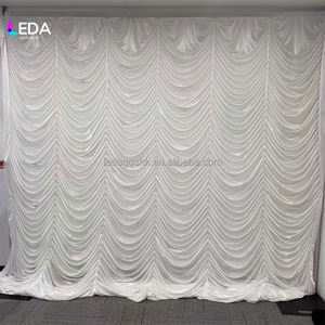 LEDA - Cortina Decorativa de Seda de Hielo con Ondas para Fiestas de Cumpleaños, Bodas y Escenarios, 3 x 3 m - Product Image 6