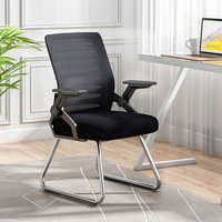 Chaise de bureau moderne en maille avec accoudoirs et appui-tête réglables, pivotante, pour la maison, le bureau et l'étude
