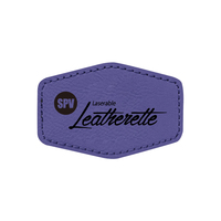3 "X 2" Hexagon Laser able Leather ette Patch mit Klebstoff