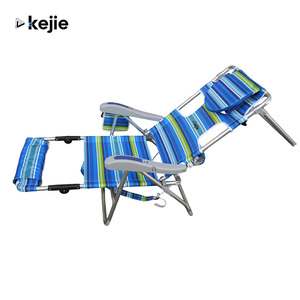 Chaise de plage pliable légère en acier inoxydable et tissu Oxford, design moderne Kejie, capacité 250 lbs, mobilier d'extérieur portable - Product Image 1