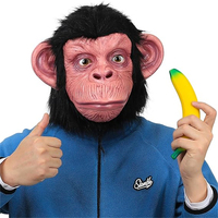 Drôle réaliste Latex singe masque pleine tête orang-outan Costume pour Halloween fête blague tête couverture
