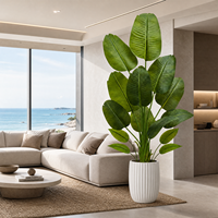 Arbre du voyageur artificiel réaliste de 1,2 m et 1,5 m pour la décoration de jardin et de maison