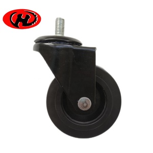 <span class=keywords><strong>3</strong></span> Polegadas 75mm Preto Industrial TPE <span class=keywords><strong>Caster</strong></span> Roda Móveis Rodízio Roda - Product Image 2