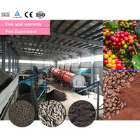 Ligne de production d'engrais bio-organique automatique WINWORK avec moteur pour les déchets de transformation du café, haute efficacité, capacité de 1 à 22 t/h