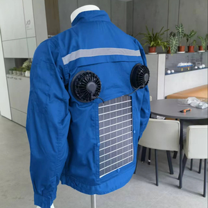 OFERTA ESPECIAL EXW $199 por 10 Piezas Chaleco Ventilador Refrigerante con Energía Solar y Paneles Solares para Alivio del Calor en Trabajos al Aire Libre en Verano - Product Image 1