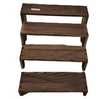 Support de présentation en bois Sopewod à quatre niveaux pour le rangement des épices, étagère de cuisine moderne portable