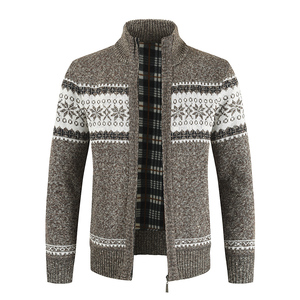 ODM/OEM <strong>Men</strong> Sweater Supplier Male Knit <strong>Cardigan</strong> Computerize Knitting Long Sleeve Stand Neck Zipper up Sweater <strong>Cardigan</strong> for <strong>Men</strong> - Product Image 1