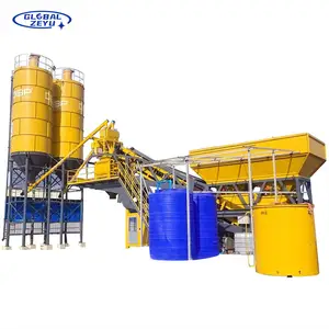 Factory Manufacture 35 Cubic Meters To 120 Cubic Meters Portable Concrete Batching And Mixing Station With Self Loading Function