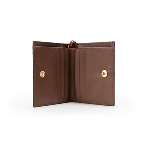 Portefeuille fin pour femme en cuir véritable marron, avec blocage RFID, porte-cartes, poche à monnaie zippée, portefeuille à double pli pour un usage quotidien - Product Image 6