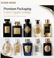 Étiquette en aluminium plaqué or de luxe, irrégulière, écologique, logo de flacon de parfum en or brossé 3D, emballage cosmétique personnalisé en relief