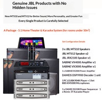 Sistema de Sonido Integrado JBN Serie MTS para Karaoke/Cine en Casa, Altavoces de Entretenimiento MTS12/10 para Salas de Conferencias/Hotel/Club/VIP